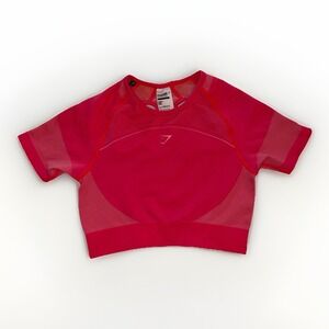 Gymshark Pink Ultra Seamless Crop Top Women's Small Dry Technology